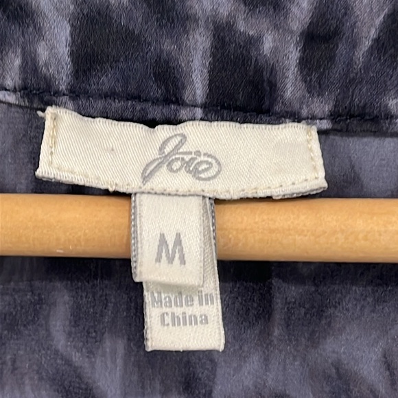 Joie Joann Grey Blue Purple Leopard Oversized size M - Picture 4 of 9